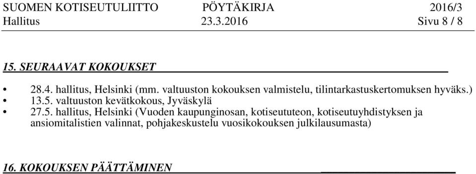 valtuuston kevätkokous, Jyväskylä 27.5.