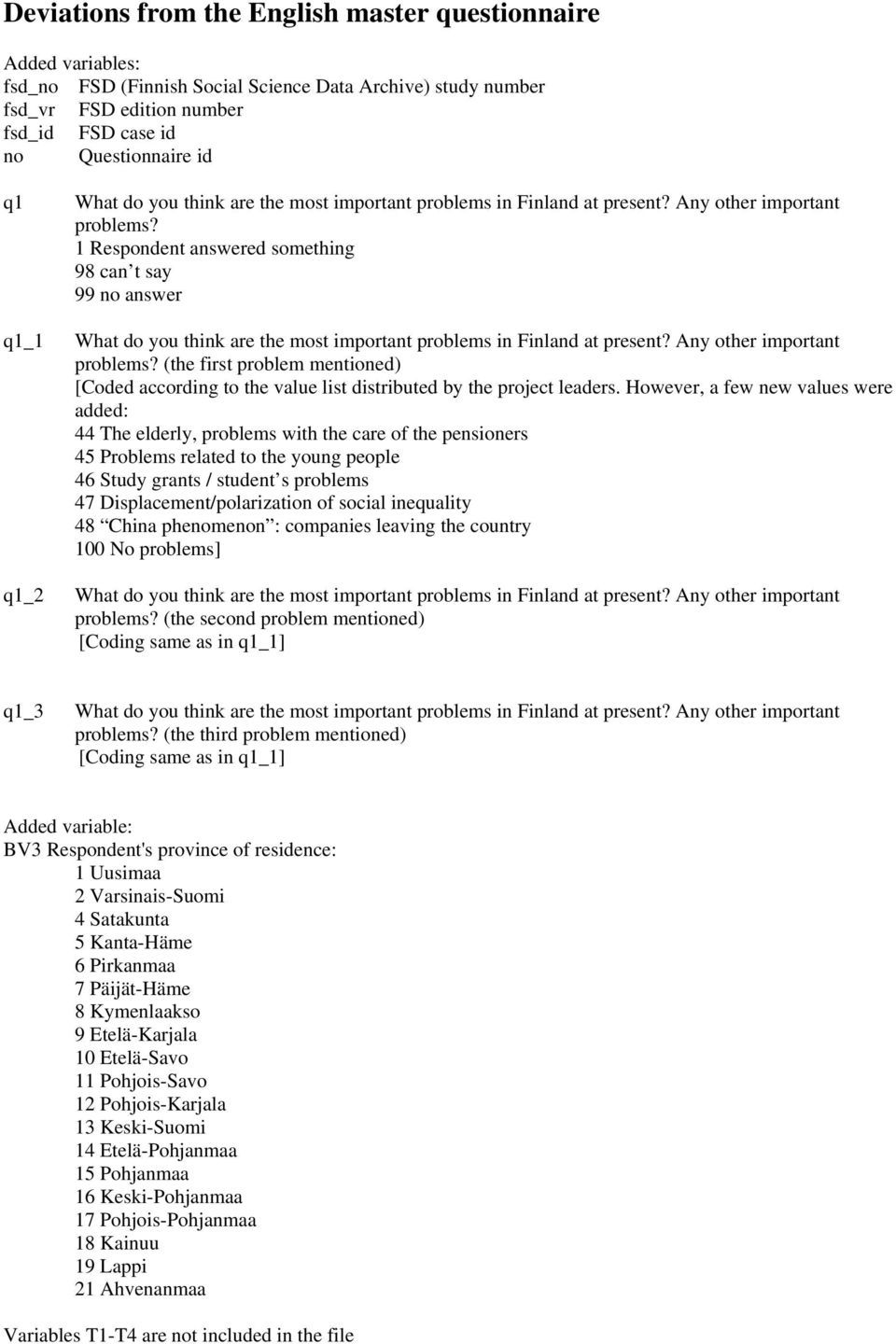 1 Respondent answered something 8 can t say no answer What do you think are the most important problems in Finland at present? Any other important problems?