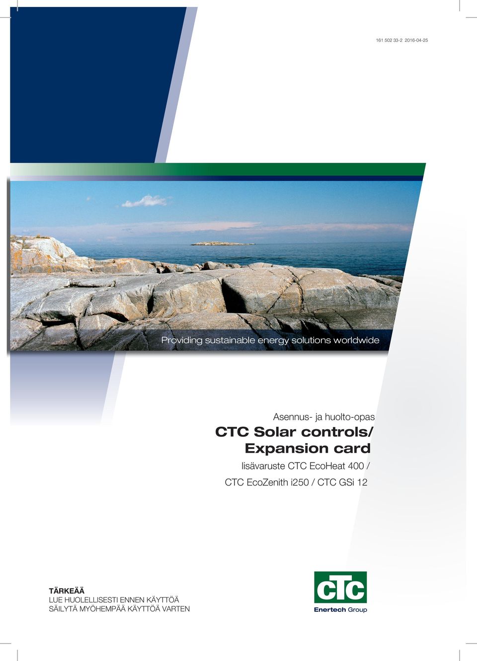 card lisävaruste CTC EcoHeat 400 / CTC EcoZenith i250 / CTC GSi 12