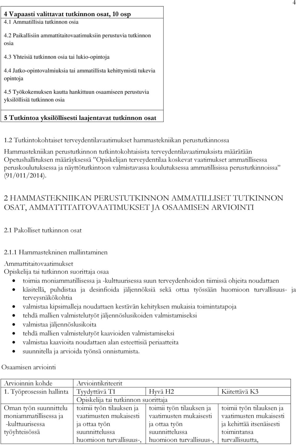 5 Työkokemuksen kautta hankittuun osaamiseen perustuvia yksilöllisiä tutkinnon osia 5 Tutkintoa yksilöllisesti laajentavat tutkinnon osat 1.