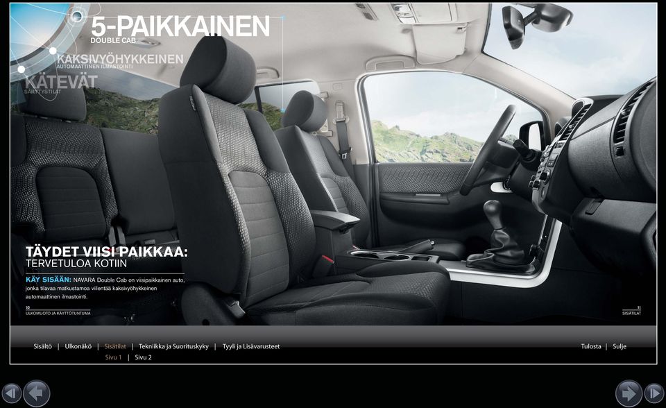 Double Cab on viisipaikkainen auto, jonka tilavaa matkustamoa viilentää