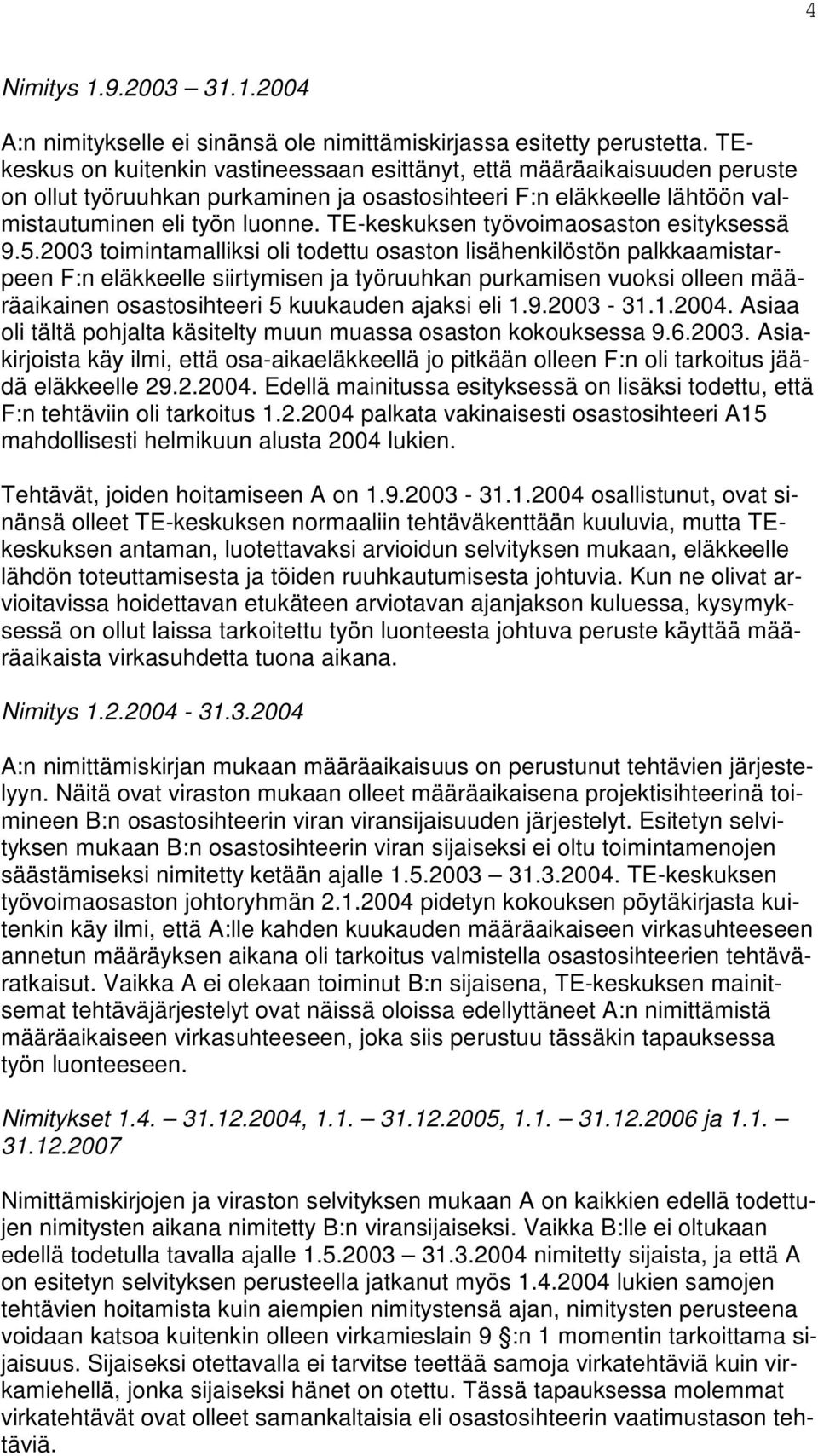 TE-keskuksen työvoimaosaston esityksessä 9.5.