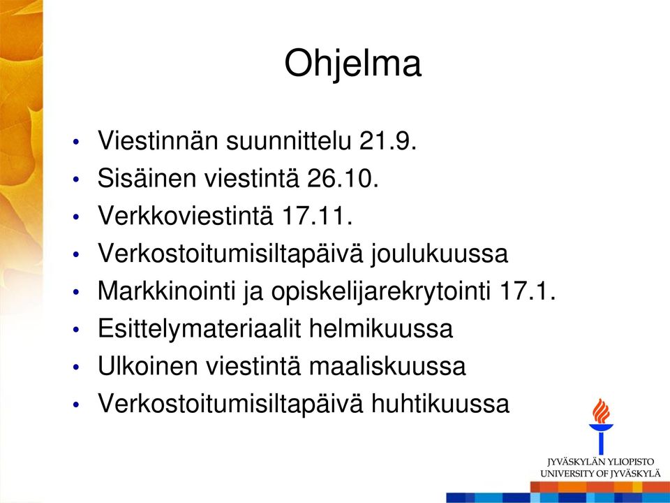 Verkostoitumisiltapäivä joulukuussa Markkinointi ja