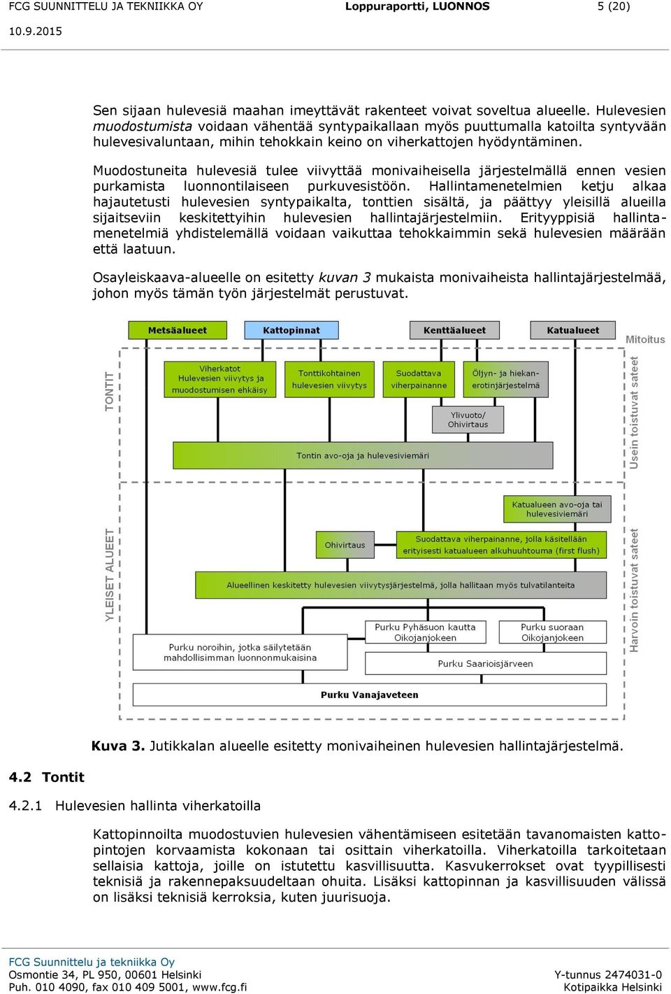 uodostuneita vesiä tulee viivyttää monivaiheisella järjestelmällä ennen vesien purkamista luonnontilaiseen purkuvesistöön.