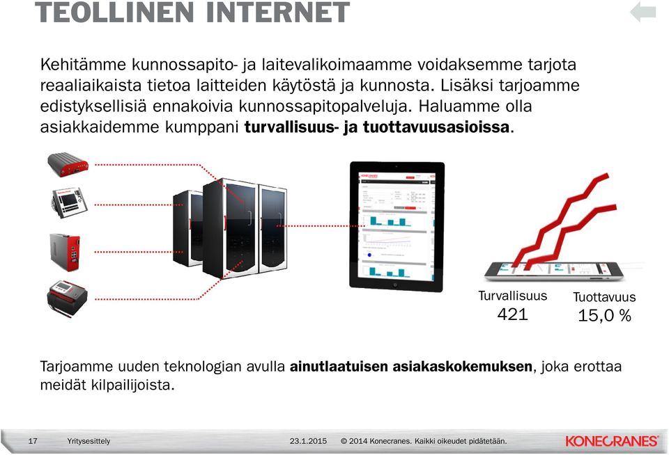 Lisäksi tarjoamme edistyksellisiä ennakoivia kunnossapitopalveluja.