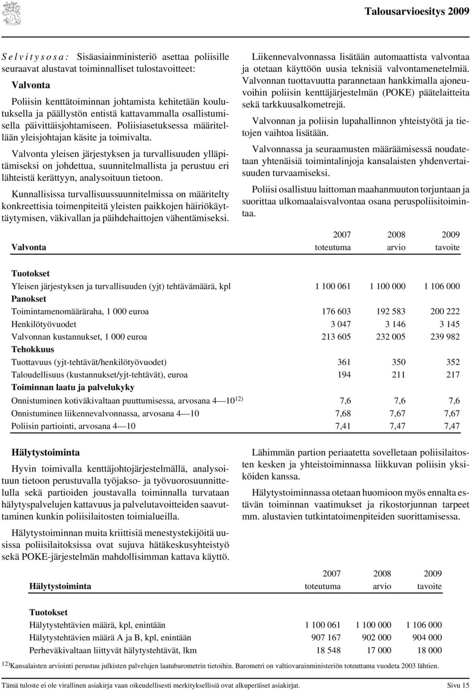 Valvonta yleisen järjestyksen ja turvallisuuden ylläpitämiseksi on johdettua, suunnitelmallista ja perustuu eri lähteistä kerättyyn, analysoituun tietoon.