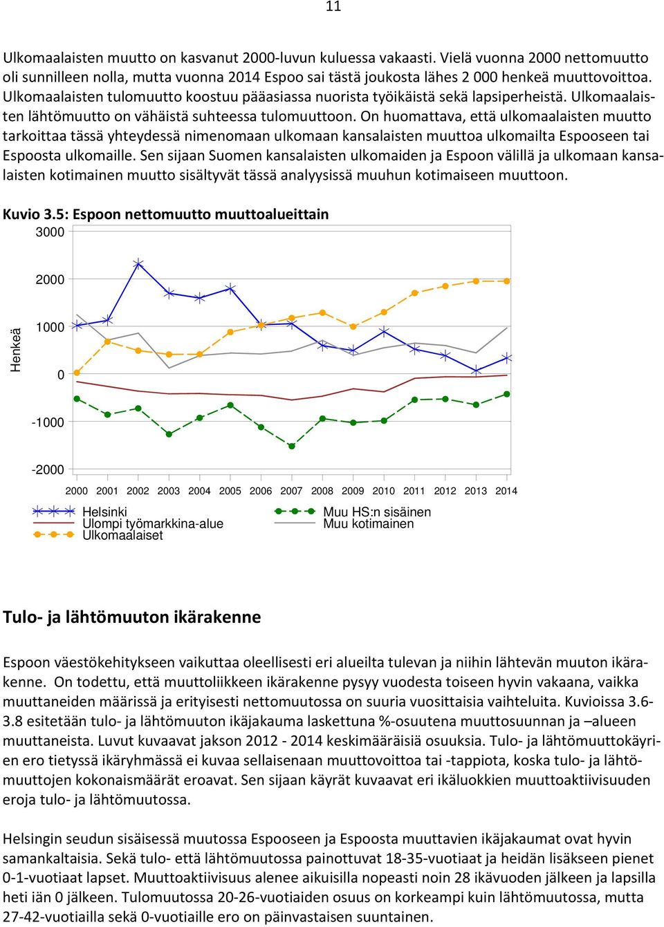 On huomattava, että ulkomaalaisten muutto tarkoittaa tässä yhteydessä nimenomaan ulkomaan kansalaisten muuttoa ulkomailta Espooseen tai Espoosta ulkomaille.