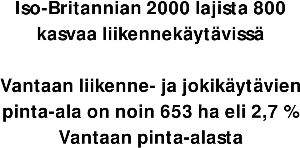 liikenne- ja jokikäytävien pinta-ala