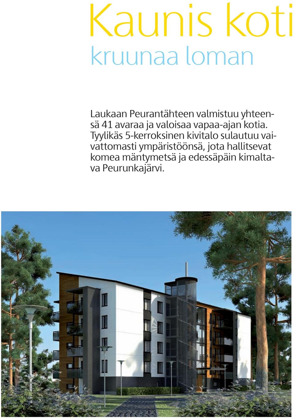 Tyylikäs 5-kerroksinen kivitalo sulautuu vaivattomasti