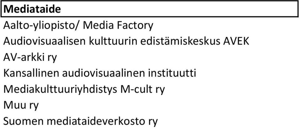 AV-arkki ry Kansallinen audiovisuaalinen instituutti