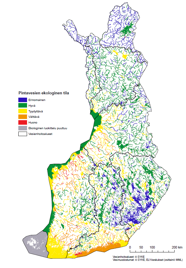 Pintavesien ekologinen tila