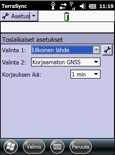 Liite 2 12(41) 2.3 Tosiaikaiset asetukset Näitä asetuksia ei ole tarvinnut muuttaa.