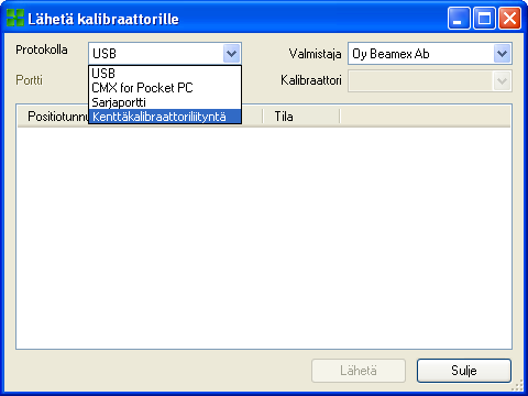 Muistutus. Jotta position voi kalibroida, positiossa tulee olla asennettuna laite (jolla on toimintoja). Laitteen (jolla on toimintoja) voi kalibroida vaikkei sitä ole linkitetty positioon.