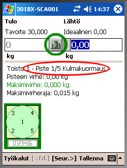 Saatavuus: CMX Light CMX Professional CMX Enterprise Kämmentietokoneen käyttäminen Tässä luvussa kuvataan, kuinka vaaka kalibroidaan kämmentietokoneen avulla.