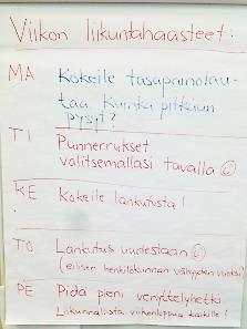 4. Toimeenpano 1/5 Vähän liikkuvien huomioiminen: -Tsemppikerho, LUM-vetoinen