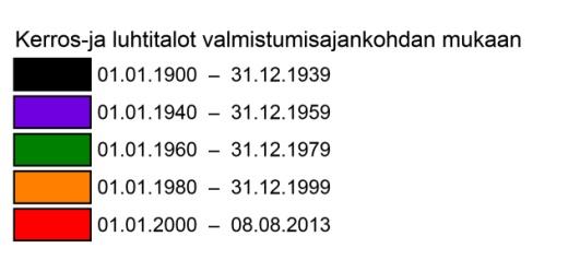 3.1.2. Kerrostalot Rovaniemellä kerrostalorakentaminen on keskittynyt keskustan tilastoalueelle. Eniten kerrostaloasuntoja sijaitsee Keskustassa, Rantaviirin ja Ratantauksen tilastoalueilla.