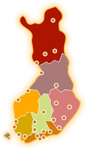 RIKUN TOIMINTA-ALUE Aluetoimistot (7) Helsinki, Turku, Tampere, Joensuu, Vaasa, Oulu ja Rovaniemi