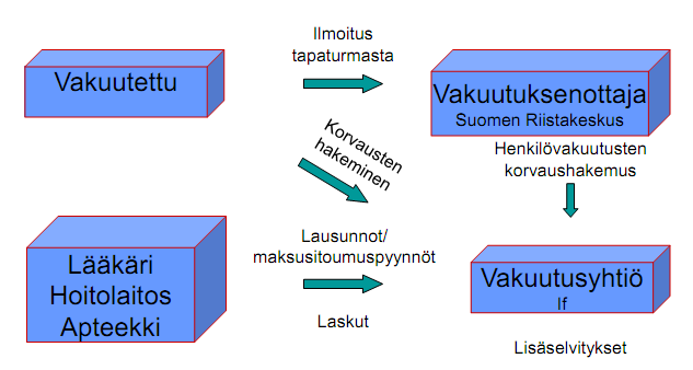 on tarvittaessa annettava selvitys vakuutusyhtiölle Suomen riistakeskuksen edustajan on tämän jälkeen viipymättä ilmoitettava tapaturmasta vakuutusyhtiöön If Yrityskansiota hyväksikäyttäen.