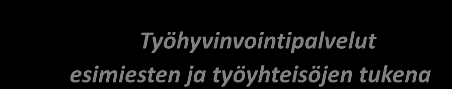 Työhyvinvointipalvelut esimiesten ja työyhteisöjen tukena Työsuojelu Shp:n työsuojeluvastuu työsuojeluyhteistoiminta Kehittämistoiminta verkostojen ohjaus & kehittäminen hyvinvointikartoitukset