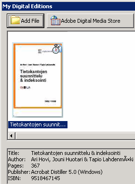 Opetusmateriaali R5:ssä oleva Tietokannan hallinta -materiaali Tietokantojen suunnittelu & indeksointi -kirjan osat I ja II valikoiduin osin (Hovi, Huotari, Lahdenmäki.