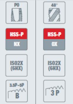 M Konekierretappi, läpi/pohjareiälle 1630NX 1640X HSS-P+NX läpireiälle, HSS-P oksidoitu pohjareiälle.