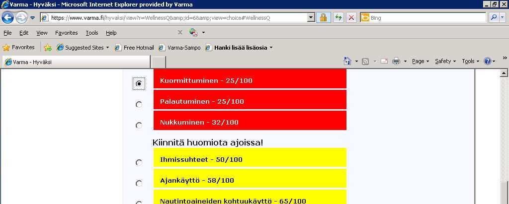 Muutoskohteeksi Kaija valitsee