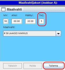 Tämä tapahtuu valitsemalla minuuttivalikosta joko PR1, PR2 tai PR3. Jäähyrivejä lisätään siis 2 kpl. Molempien jäähyjen syiksi valitaan erotuomarin ilmoittama syy, esim. väkivaltaisuus.