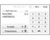 Vastaa puheluun valitsemalla v viestissä tai painamalla qw ohjauspyörässä. Puhelun hylkääminen Hylkää puhelu valitsemalla J viestissä tai painamalla xn ohjauspyörässä.