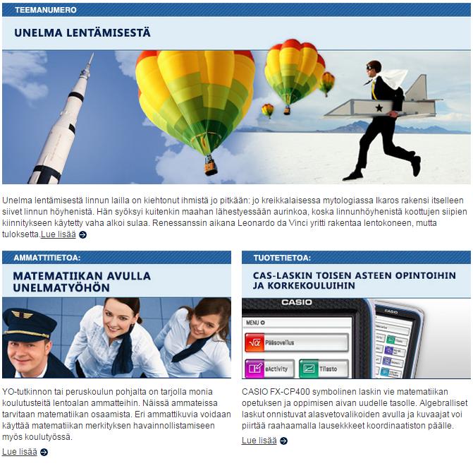 Vinkkejä matemaattisiin projekteihin tai ryhmätöihin
