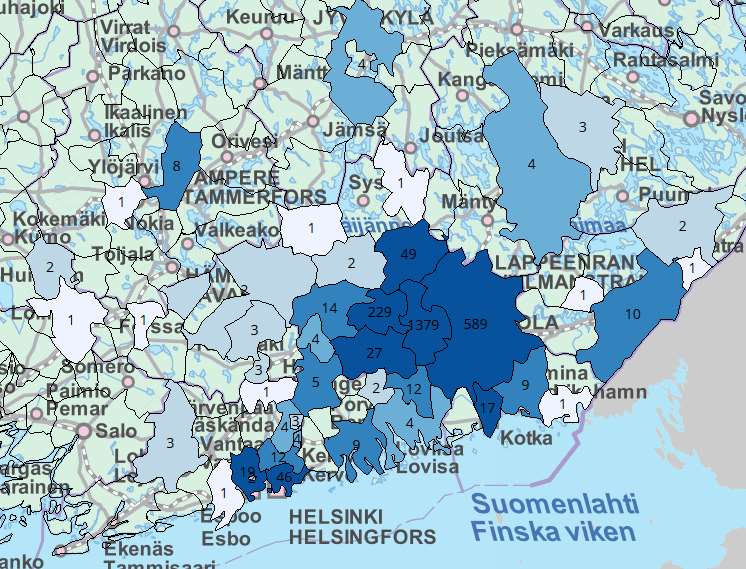 Iitistä pendelöivät 2012 kunnittain (Asuinpaikka