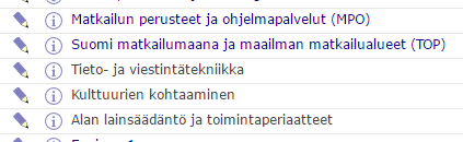 ILMOIT TAUT UMINE N - AMMAT T ITAIDON HANKINTA Sinisellä ovat ne koulutusosiot, joihin voit ilmoittautua Klikkaa kynästä Avautuu ikkuna, jossa ilmoittaudut Ilmoittaudu painikkeesta.