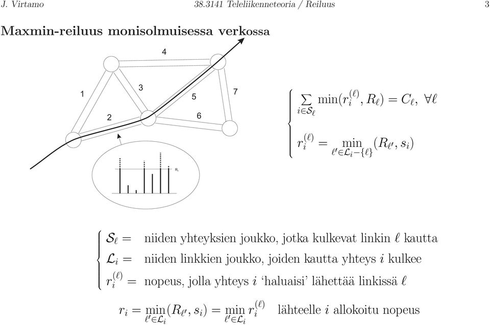 = C l, l i S l r (l) i = min l L i {l} (R l, s i) R 2 S l = L i = r (l) i niiden yhteyksien joukko, jotka