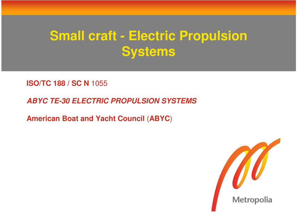 TE-30 ELECTRIC PROPULSION SYSTEMS