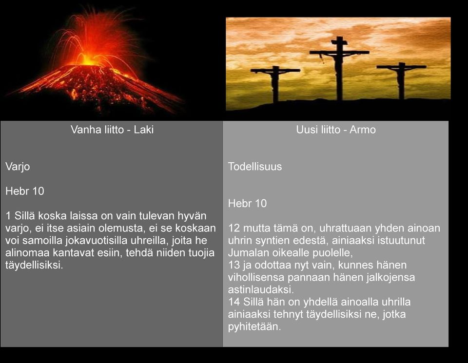 Todellisuus Hebr 10 12 mutta tämä on, uhrattuaan yhden ainoan uhrin syntien edestä, ainiaaksi istuutunut Jumalan oikealle puolelle,