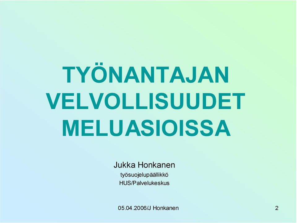 työsuojelupäällikkö