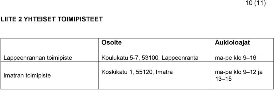 5-7, 53100, Lappeenranta ma-pe klo 9 16 Imatran