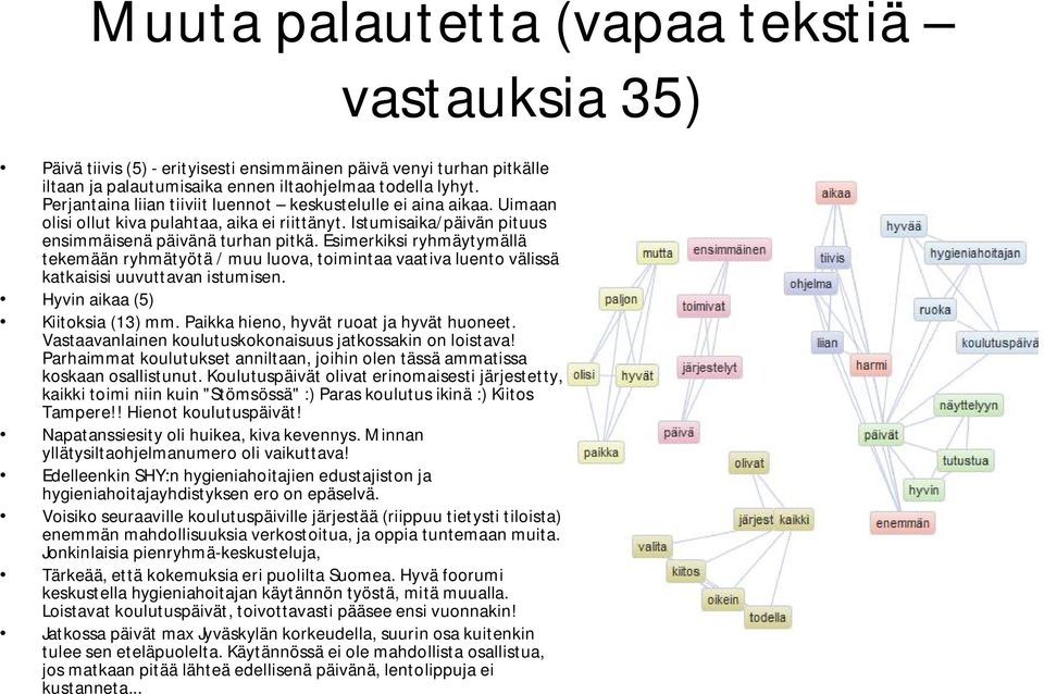 Esimerkiksi ryhmäytymällä tekemään ryhmätyötä / muu luova, toimintaa vaativa luento välissä katkaisisi uuvuttavan istumisen. Hyvin aikaa (5) Kiitoksia (13) mm.