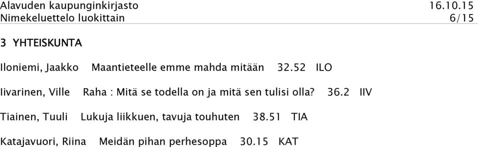 52 ILO Raha : Mitä se todella on ja mitä sen tulisi olla? 36.