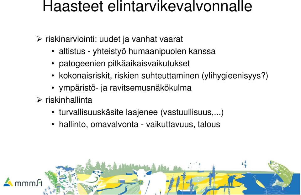 riskien suhteuttaminen (ylihygieenisyys?