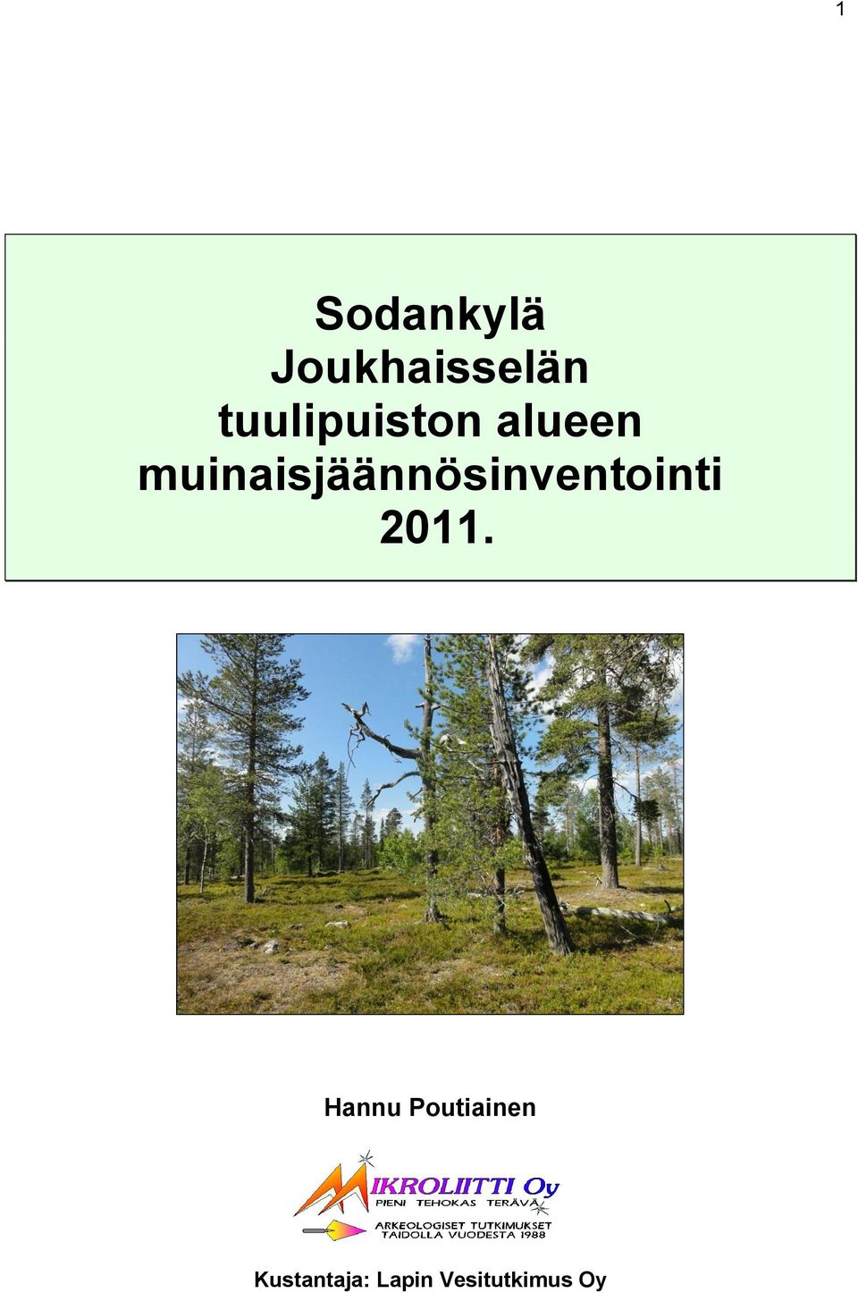 muinaisjäännösinventointi 2011.