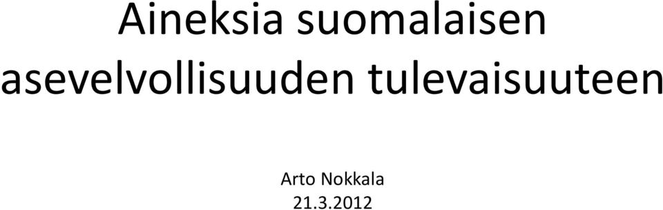 asevelvollisuuden
