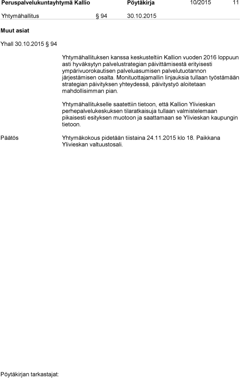 2015 Muut asiat Yhall 30.10.