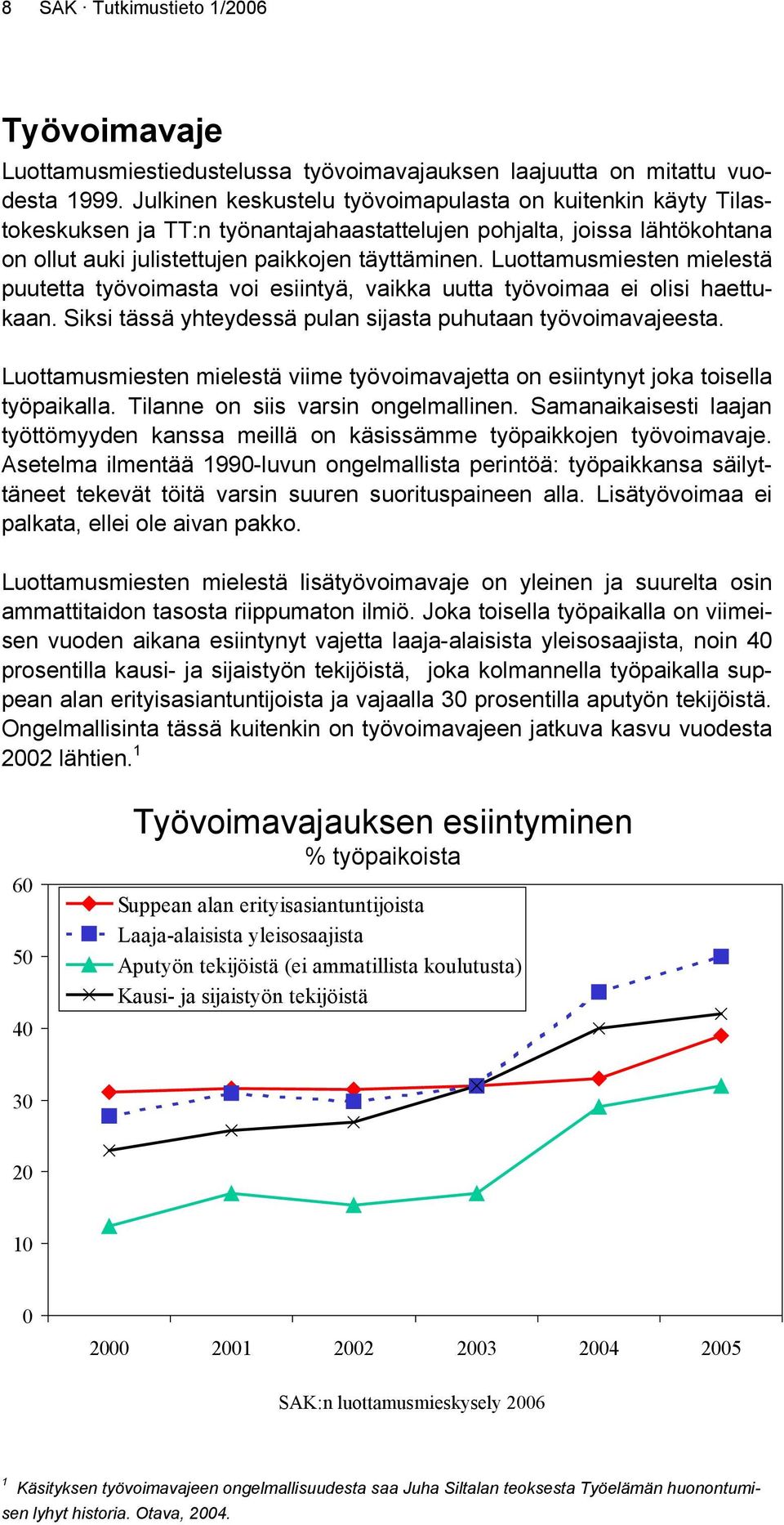 Luottamusmiesten mielestä puutetta työvoimasta voi esiintyä, vaikka uutta työvoimaa ei olisi haettukaan. Siksi tässä yhteydessä pulan sijasta puhutaan työvoimavajeesta.