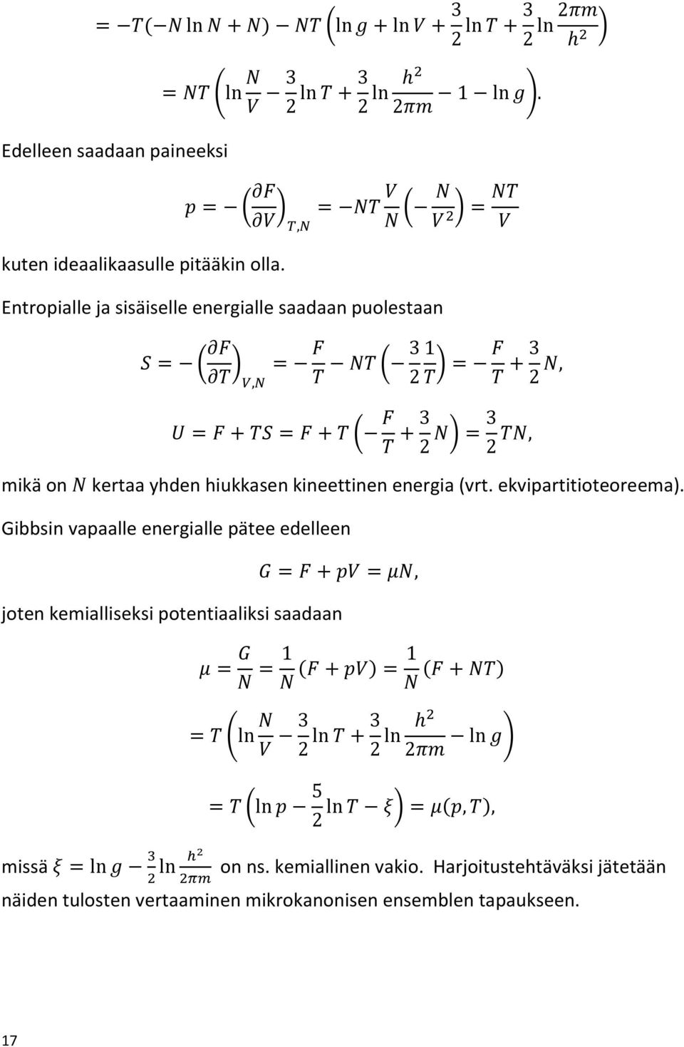 energia (vrt. ekvipartitioteoreema).