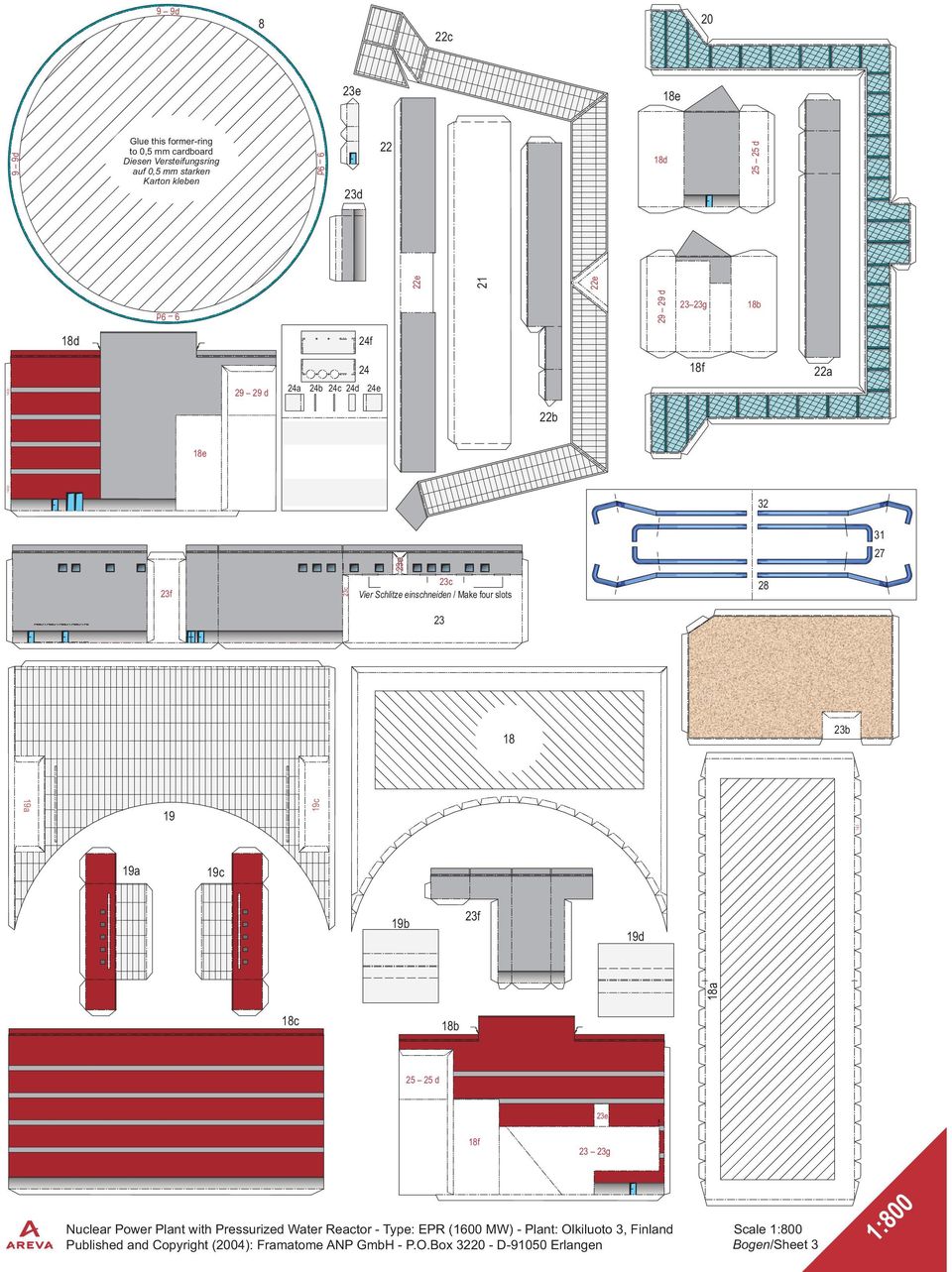 four slots 28 23 18 23b 19 19c 143 19a 19c 19b 23f 19d 18a 18c 18b 25 25d 23e 18f 23 23g Nuclear Power Plant with Pressurized Water Reactor - Type: EPR