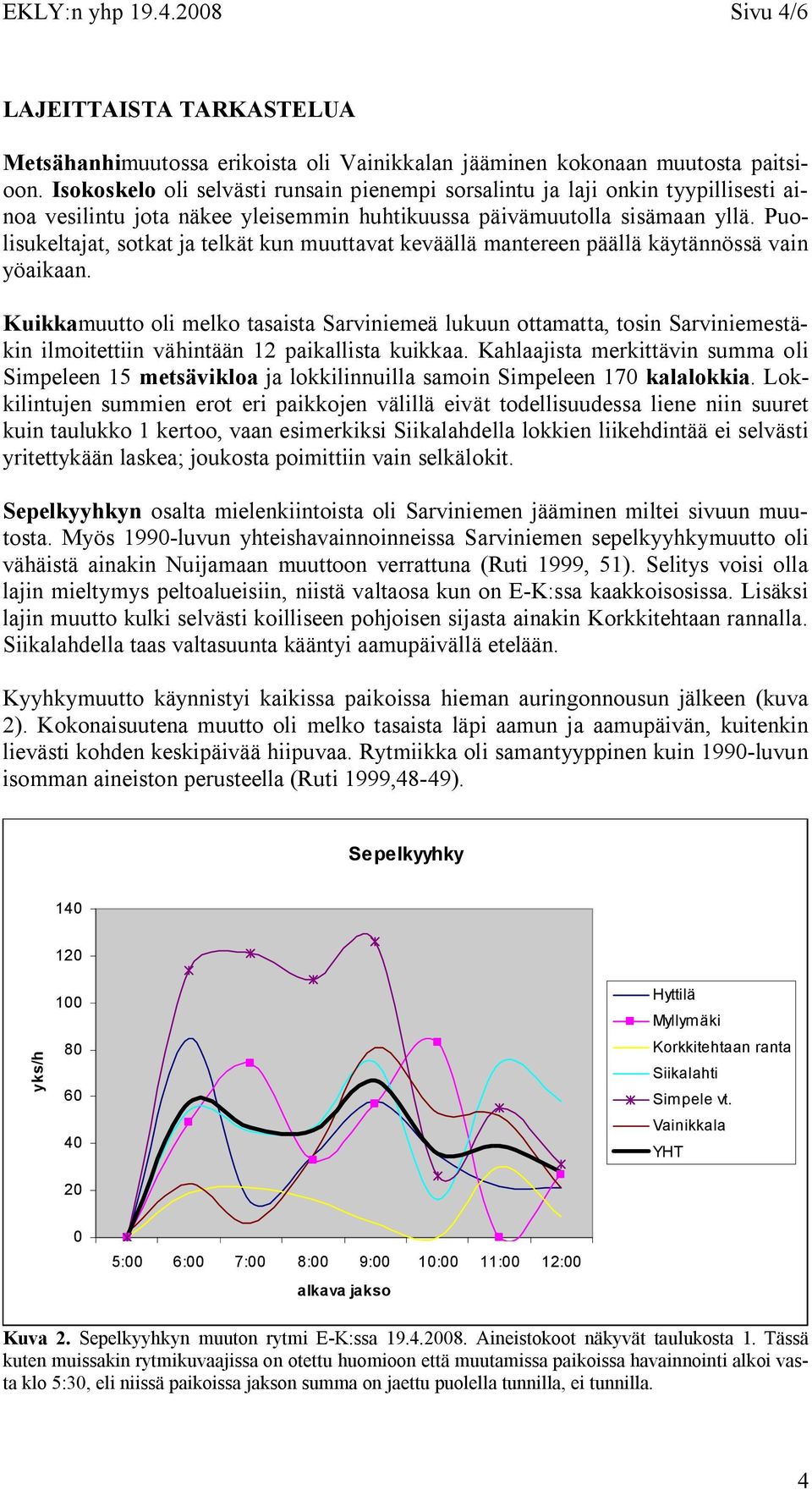 Puolisukeltajat, sotkat ja telkät kun muuttavat keväällä mantereen päällä käytännössä vain yöaikaan.