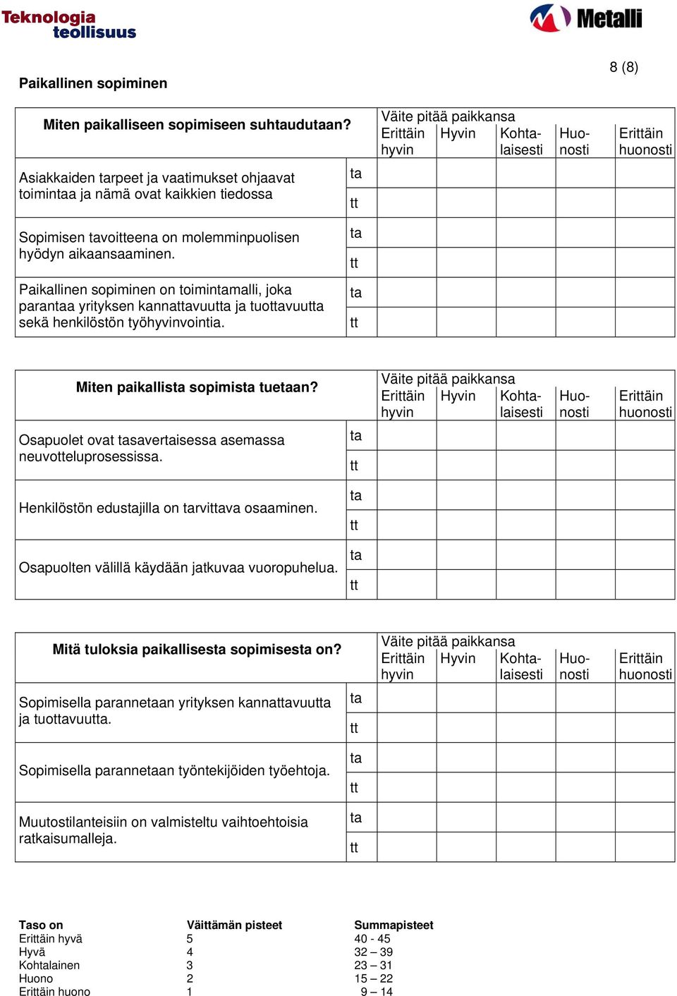 Paikallinen sopiminen on toiminmalli, joka parana yrityksen kannatvuut ja tuotvuut sekä henkilöstön työvointia. Miten paikallis sopimis tuean?