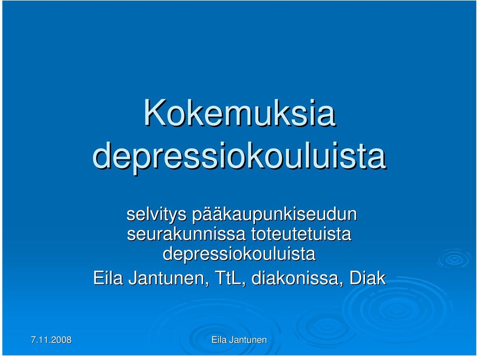 seurakunnissa toteutetuista