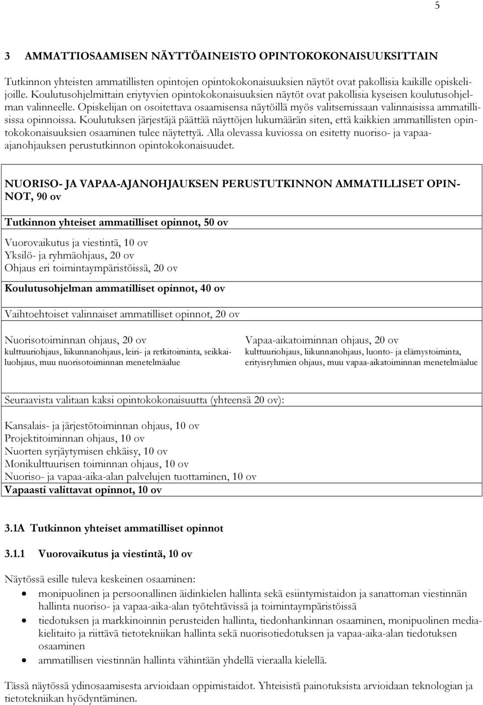 Opiskelijan on osoitettava osaamisensa näytöillä myös valitsemissaan valinnaisissa ammatillisissa opinnoissa.