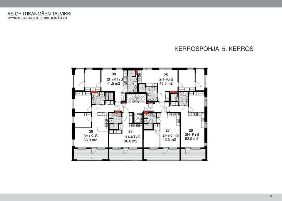 KERROS 30 2H+KT+S 41,5 m2 25 2H+K+S 48,5